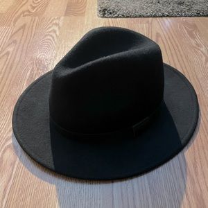 ALLSAINTS Bronson LTHR Fedora hat in Black